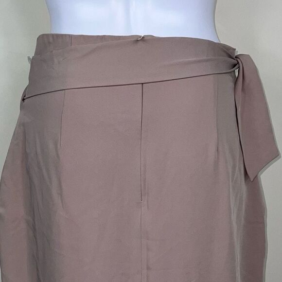 Lavish Alice Lined Asymmetrical Beige Skirt - Picture 9 of 12